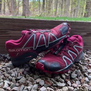 Salomon XA Pro 3D Shoes Wine Women’s Trail Hiking Sneakers Size 6.5